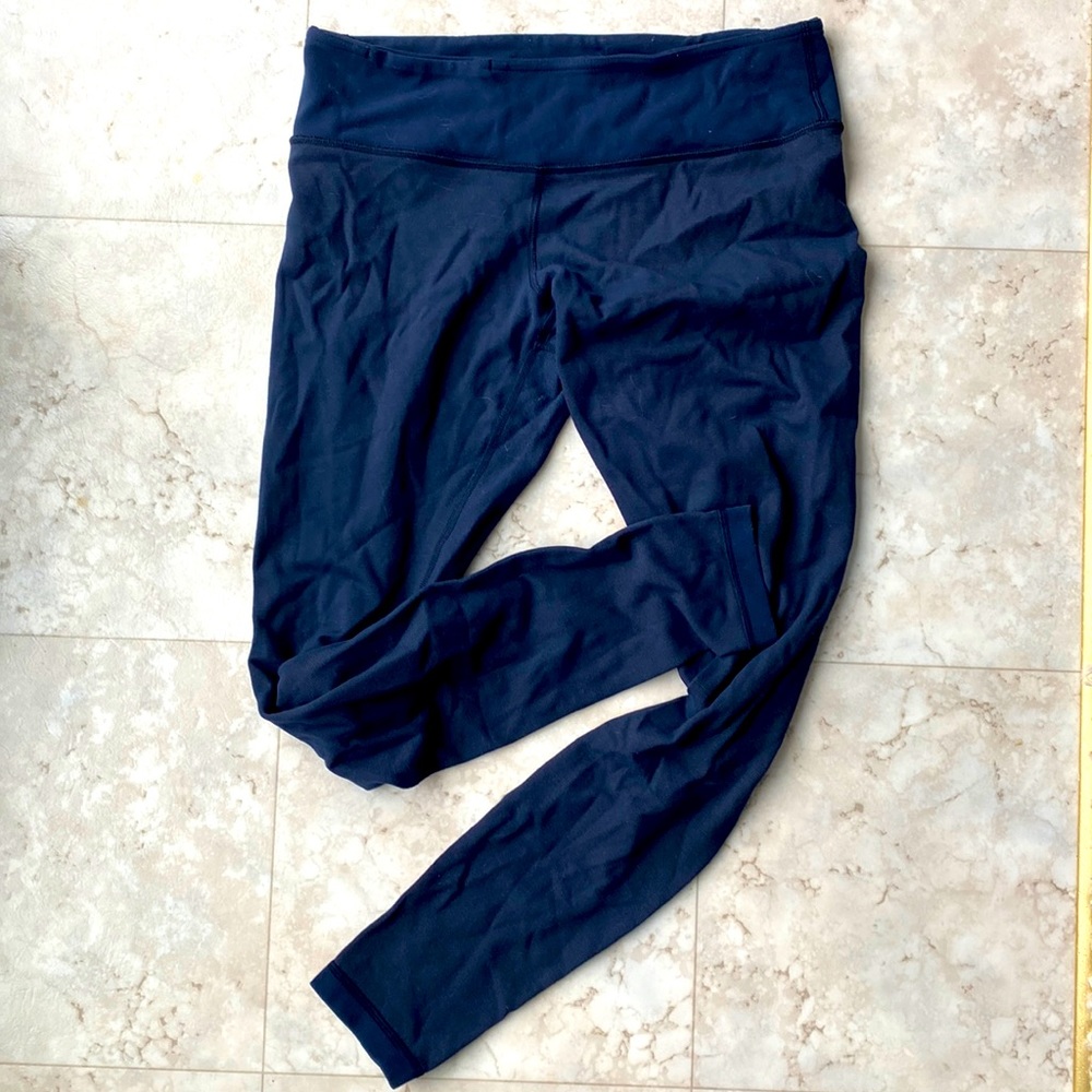 Lulu lemon Reversible Navy Leggings - Size 10